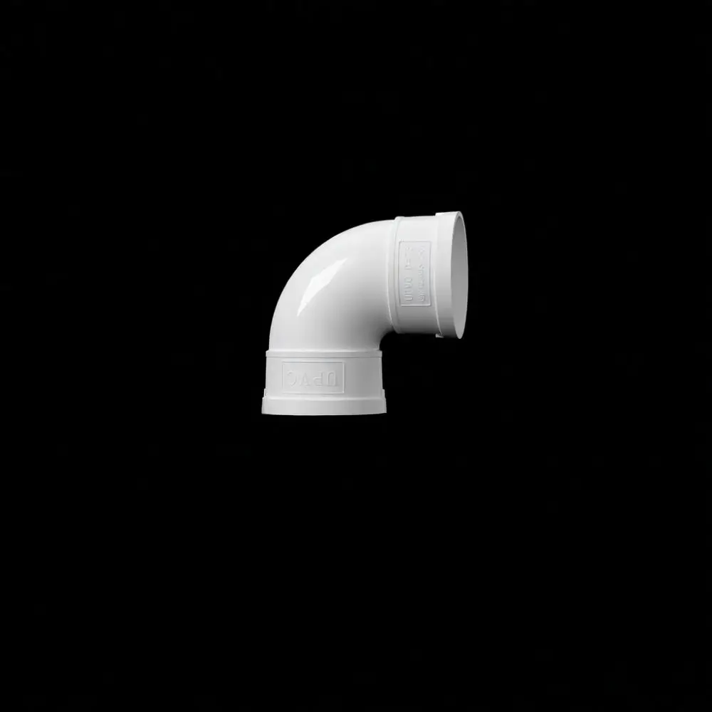 High Performance PVC 90 Degree Elbow Drainage Pipe Fitting Corrosion Resistant Sewer Connector Adapter 50 75 110 160mm