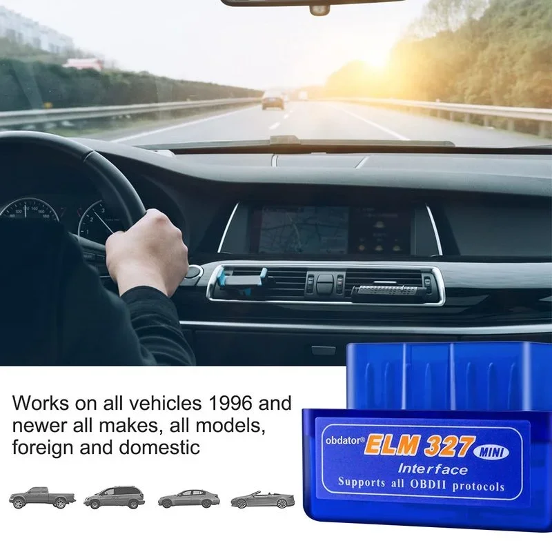 Mini Bluetooth ELM327 Latest Version V2.1 V1.5 OBD2 Auto OBD 2 Scanner Code Reader Car Diagnostic Tool ELM 327 for Android PC