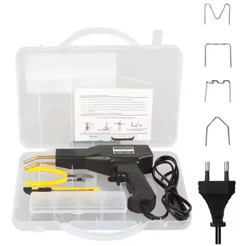 AT29-For Plastic Welding Machine Soldering Iron Car Bumper Repair Kit Hot Stapler Welding Gun For Repair EU Plug