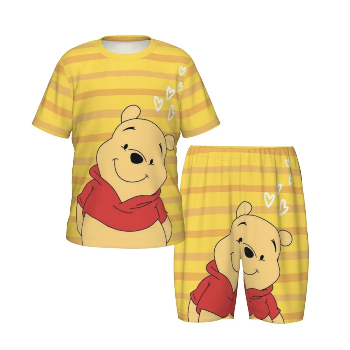 Pooh Bear New Summer Plus Size 4XL Pajamas Set for boys girls Nightwear