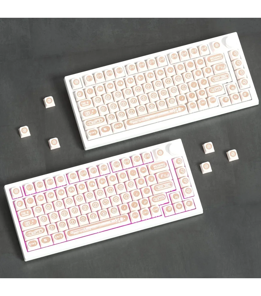 

Pink opal cute keycaps mechanical keyboard universal original height PBT hot sublimation 138 keys full set of keycaps