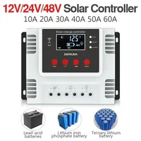20A 30A 40A 50A 60A Solar Controller Photovoltaic System Street Light LED Display USB Interface Intelligent Charging Controller