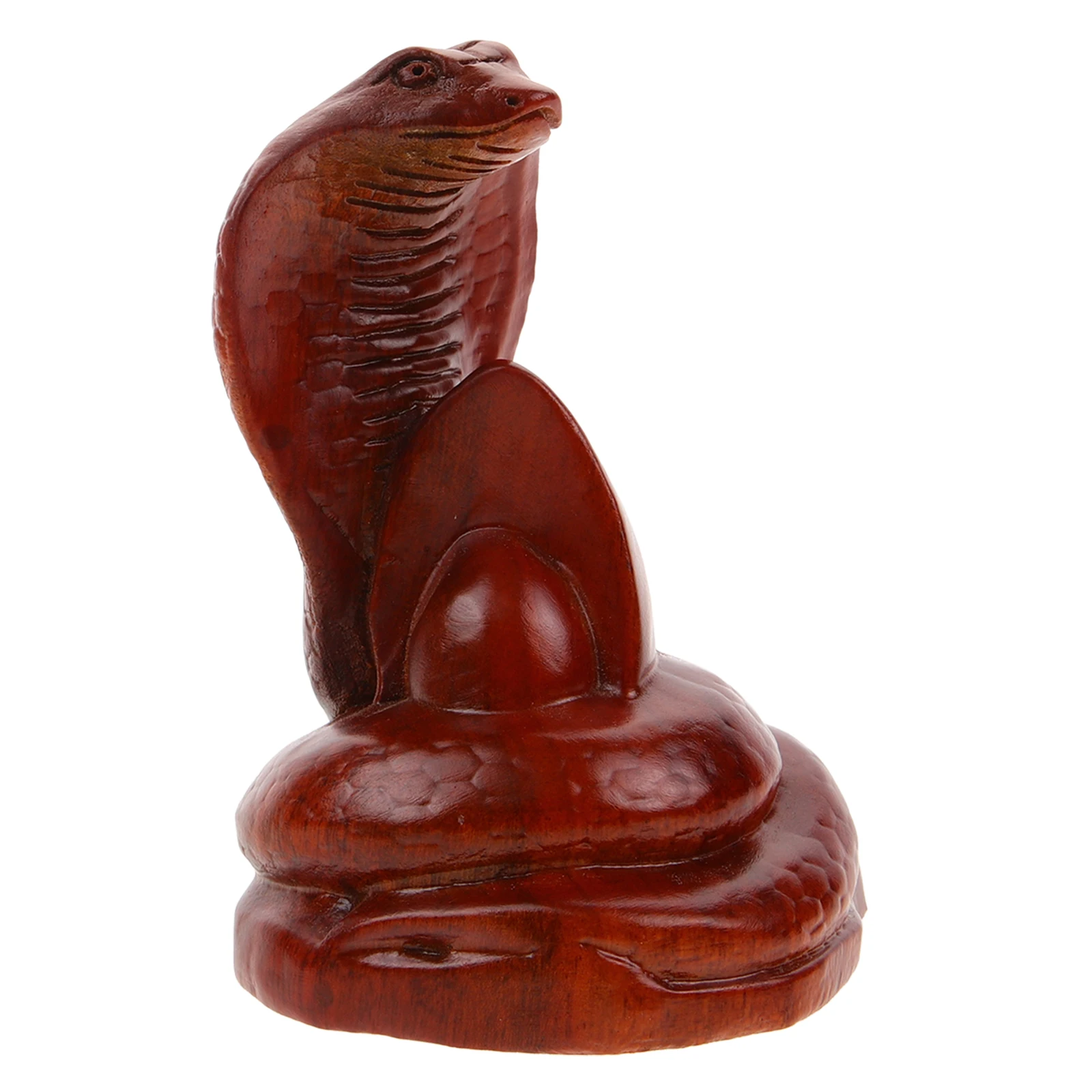 

Realistic Wooden Snake Ornament Handcrafted Snake Sculpture for Home Decoration
