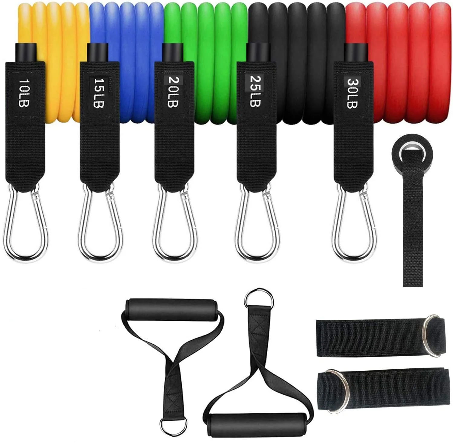 Resistance Bands Set Gym Exercise Bands Handles Door Anchor Resistance Training Workout Bands Strength Training Equipment Home