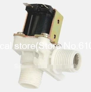 

1/2"BSP Plastic 90 Degree Electric Solenoid Valve 12VDC 24VDC 220VAC NC Normal Closed Water Gas Washer Heater Garden Shower