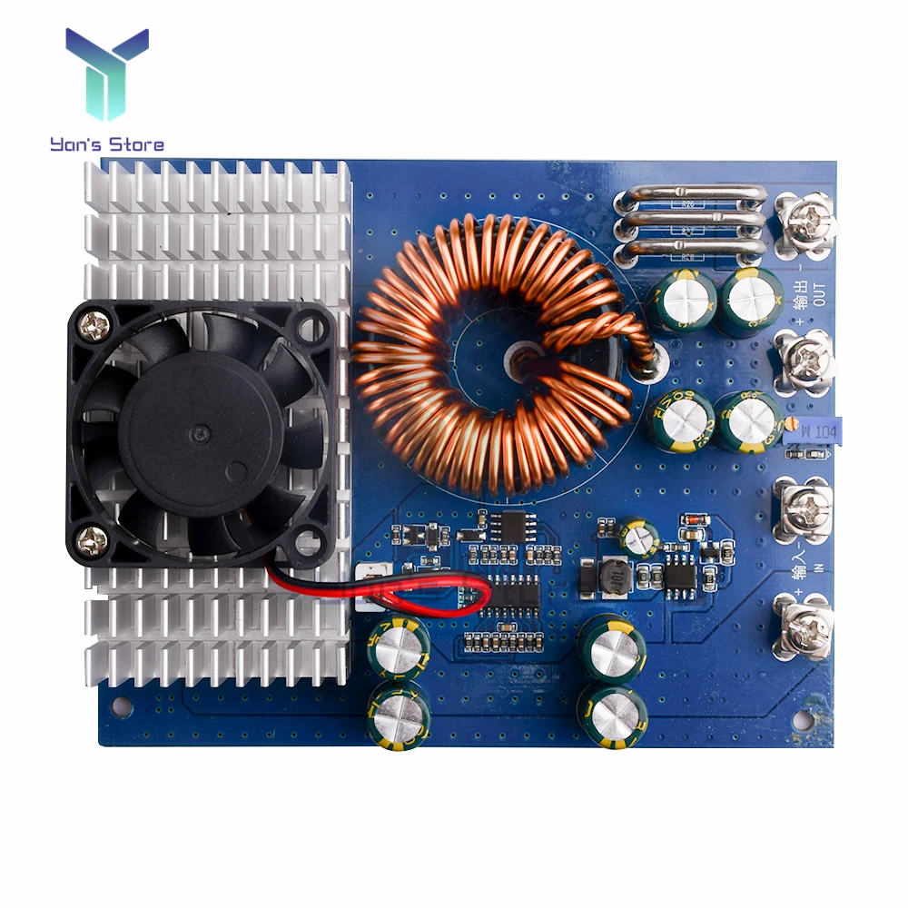 1000W 50A Step Down Power Supply Module DC 25V-90V to DC 2.5V-50V Buck Converter Wide Voltage Stabilizers Power Supply Board