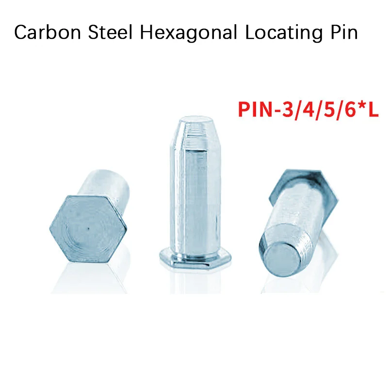 100pcs Carbon Steel Galvanized Hexagonal Press Rivet Locating Pin PIN-3/4 Industrial Sheet Metal Positioning Hardware Fastener