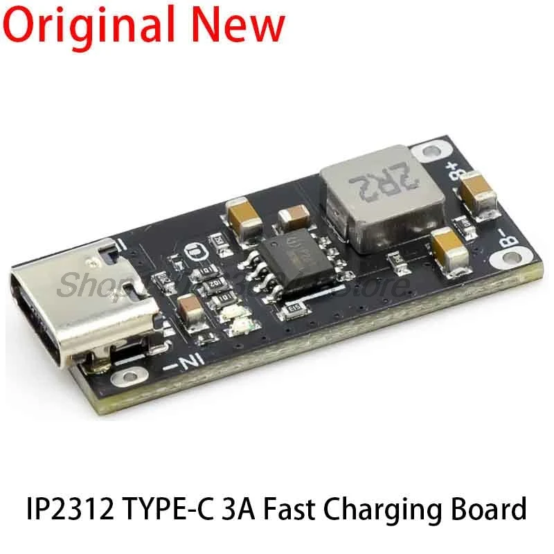 Type C USB Input High Current 3A Polymer Ternary Lithium Battery Quick Fast Charging Board IP2312 CC/CV Mode 5V To 4.2V 4.35V