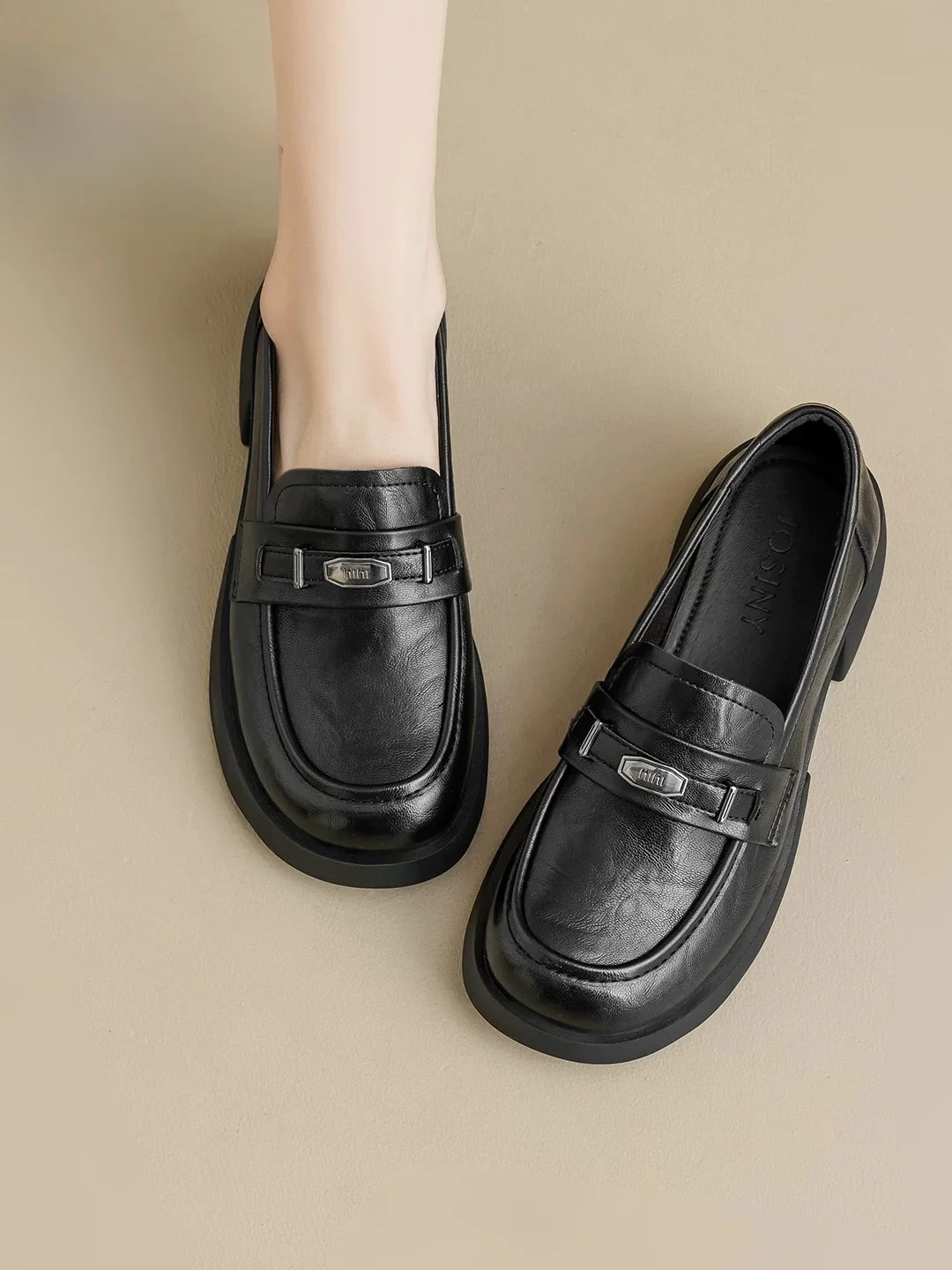 josiny-2025-nuova-collezione-autunnale-mocassini-con-suola-spessa-comodi-per-il-pendolarismo-con-fibbia-metallica-versatili-in-pelle