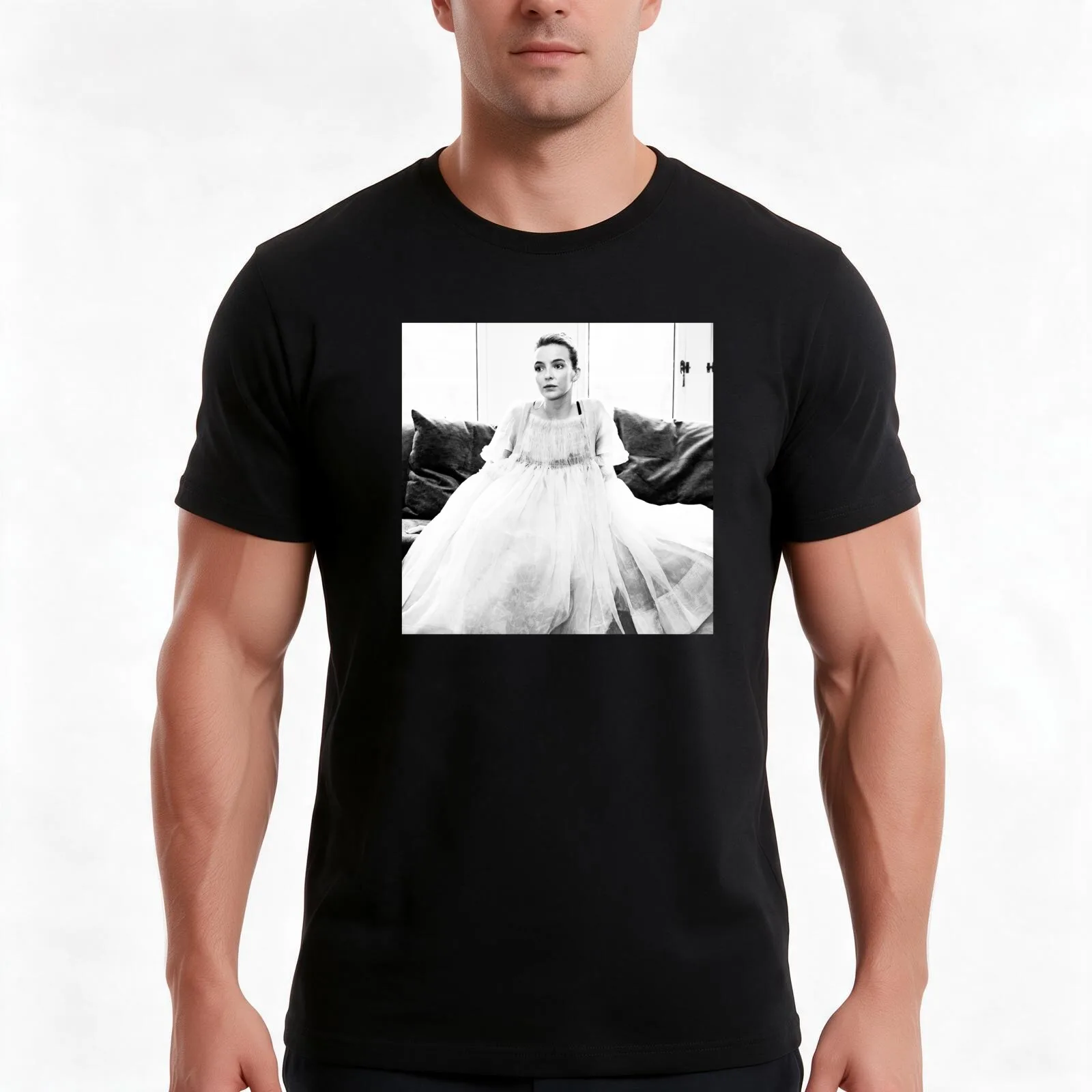 villanelle T-Shirt, Summer Casual Cotton Tee, Oversized Streetwear Tops, Vintage Graphic Print, Loose Fit Short Sleeve