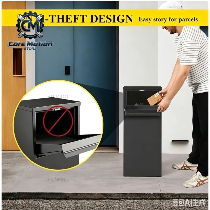 Outdoor Doorstep Delivery & Pickup Box | 96x42x30cm, Household Private Parcel Cabinet