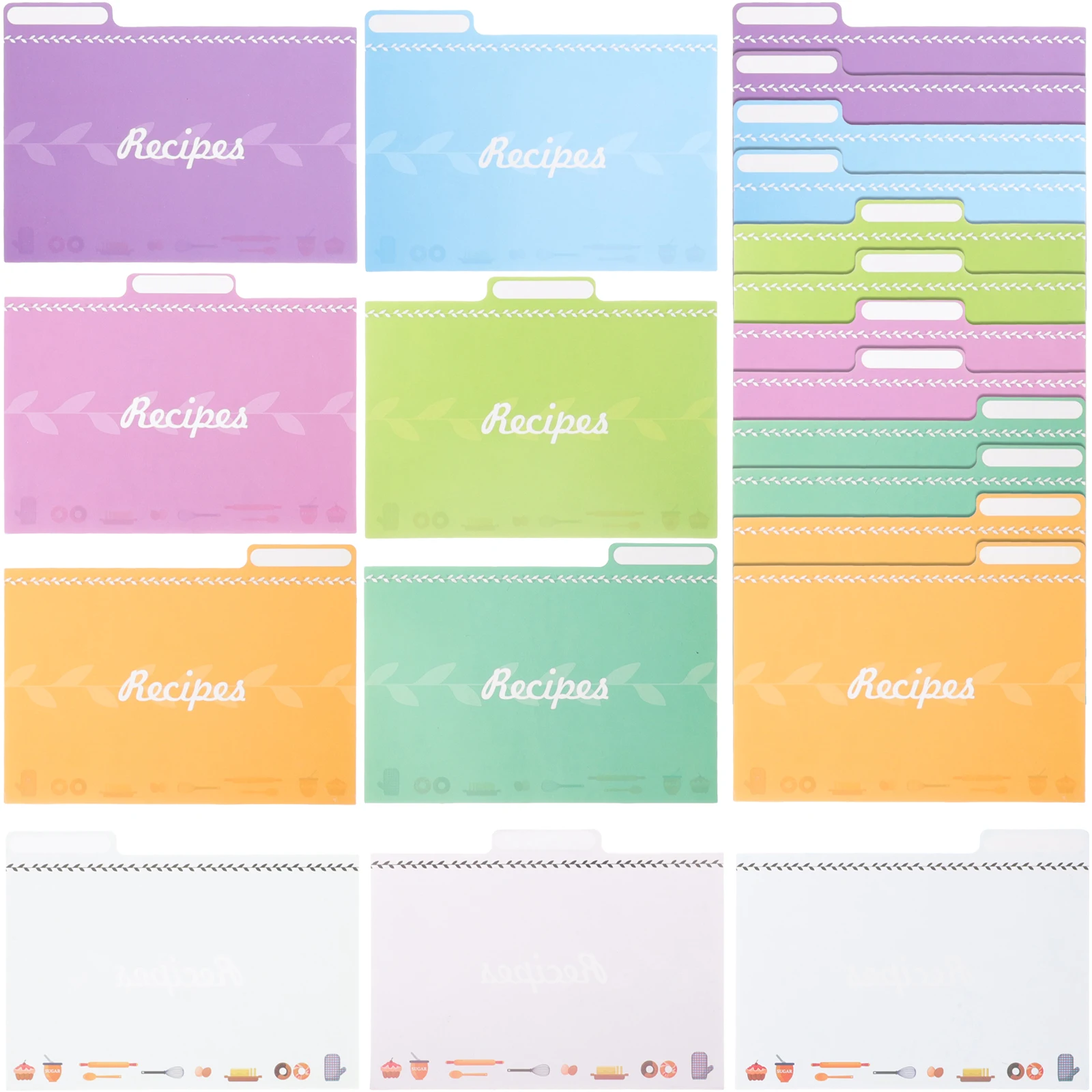 25 Cartões Decorativos de Receitas Divertidos de Usar com Amplo Espaço para Desenhar e Escrever Presentes Perfeitos