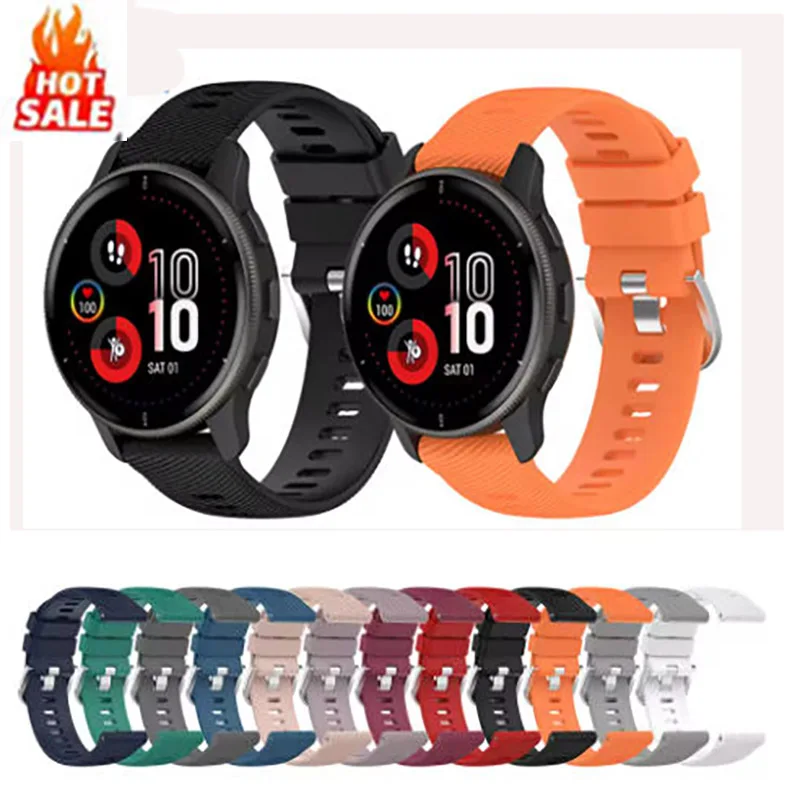 

20mm Sport Band For Samsung Watch 5/Gear S2 Fashion Smart Watch Replacement Wristband For Garmin Venu 2 Plus/ Forerunner 245 645