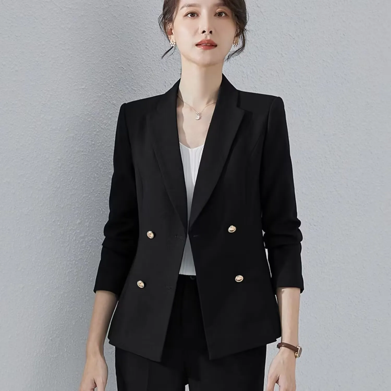 

Женские профессиональные официальные костюмы, весна-осень 2023, новый офисный женский формальный пиджак + костюм, брюки или юбки, комплекты из 2 предметов