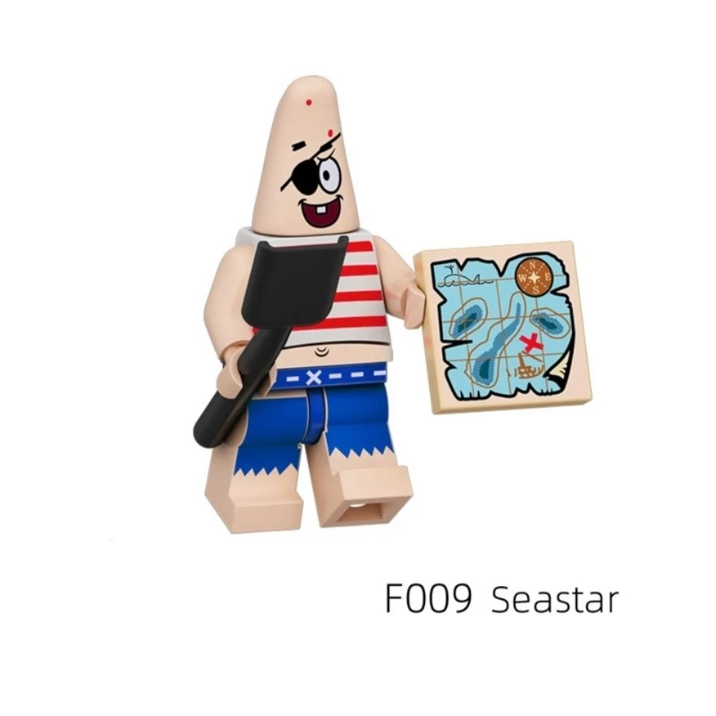 SpongeBob Patrick Star Blocks Cartoon Anime Assembled Model Boys Girls Small Building Blocks Children Cute Educational Gifts