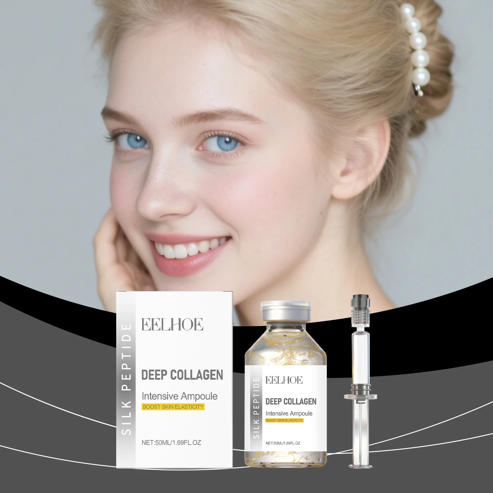 Elastic Ampoule Facial Serum Hydrating Moisturizing Face Essence Lightweight Skin Care Daily Nourishing Formula