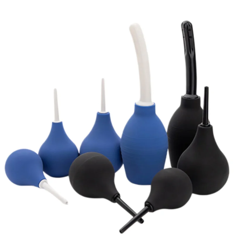 Enemator Irrigator Unisex Anal Shower Silicone Syringe Anal Douche Cleaner Cleanse Anal Rectum Vaginal Clean Bidet Devices