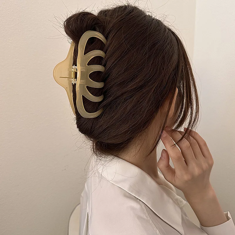 2023 Nieuwe Vintage Geometrische Haarclips Klauwen Mode Plastic Grote Bad Haarspelden Haarklemmen Haaraccessoires Voor Vrouwen Hoofdtooi