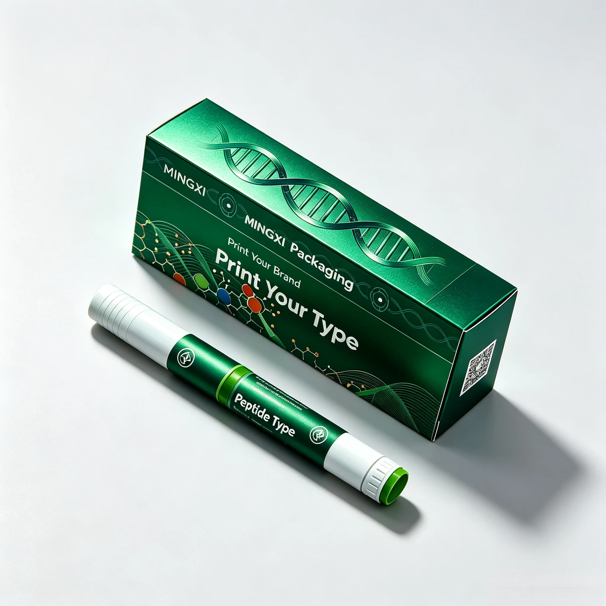 Custom Strong‑Stick Packaging Labels,Craft Label Stickers for 3ml Peptide Product Peptide Injection Pen