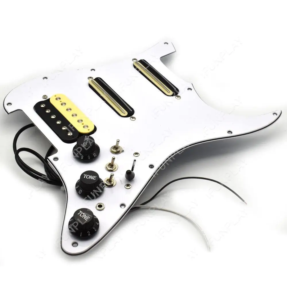 1Pcs SSH Electric Guitar Pickguard Pickup Wiring Loaded Prewired Pickguard SSH Guitar Pickguard Scratchplate Pickup Assembly