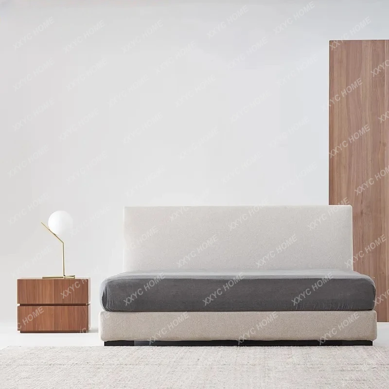

Кровать LXfabric: современная, простая, двуспальная, с мягким изголовьем, для главной спальни