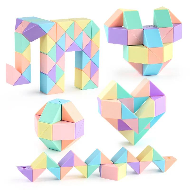 أطفال ماجيك حاكم 24/36/48/72 قطاعات ألعاب تعليمية الغريبة شكل للطي تشوه ماجيك حاكم ثعبان الخيال خلق اللعب