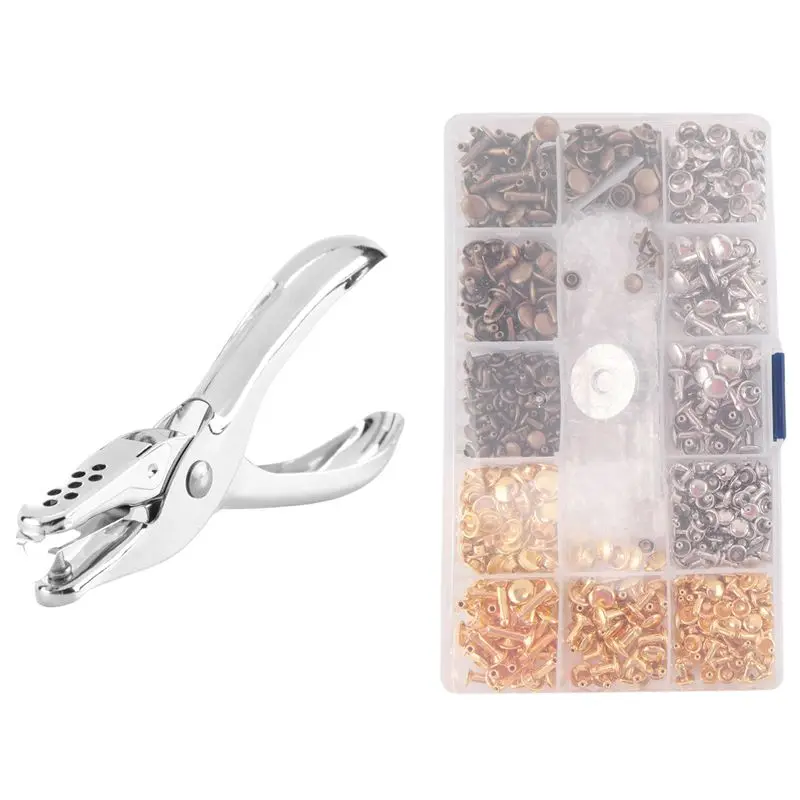 

Заклепки для кожи, 300 комплектов, 3 размера, 3 цвета, 4 инструмента для крепления, для рукоделия, одежды, обуви, сумок