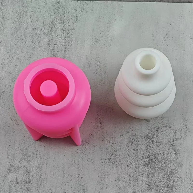 DIY Epoxy Resin Silicone Vase Mold Small Geometric Concrete Gypsum Pouring Flowerpot Silicone Mold Home Decoration Gift