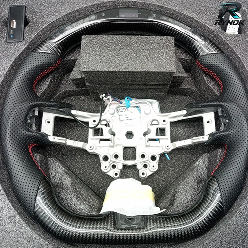 Car Accessories Custom LED Carbon Fiber Steering Wheel for 2012 2014 2013 2023 2024 2025 Ford Mustang