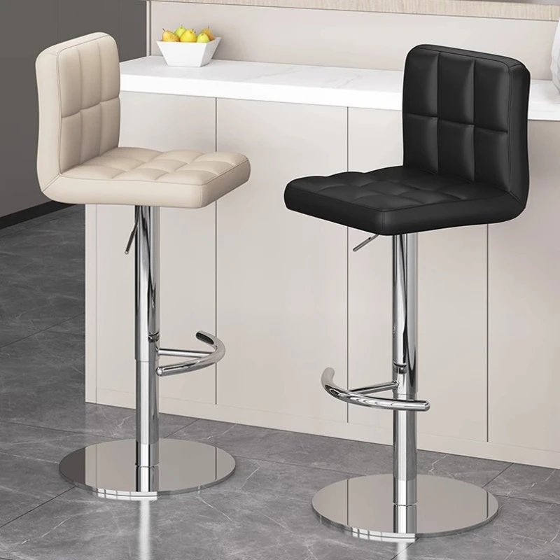 

Nordic Ergonomic Bar Chairs Swivel Stool Luxury Reception Design Bar Chairs Metal Sandalye Cadeira Home Furniture JY50BY