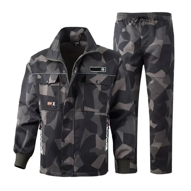 For Men Wear-resistant Coat Repair Workshop Equipment Camouflage Automobile Construction Single Welding Suit