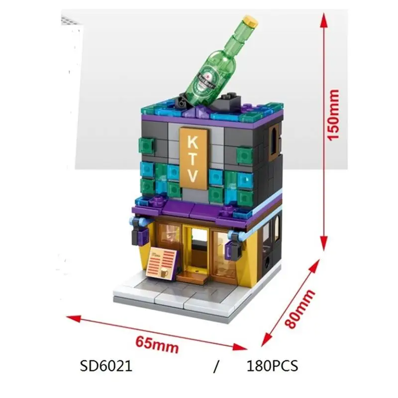 SEMBO Blocks Mini Store DIY Building Bricks MOC Street Brand Shop 3D House Model Educational Girl Toys Present Fun Boy Gifts