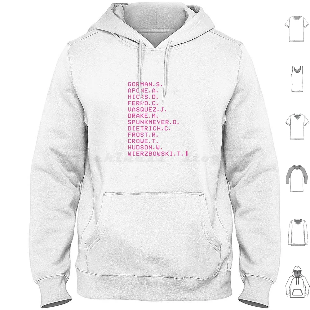 Pink . Movie-Colonial Marines [ Death Order ]-Light Theme Hoodie Cotton Long Sleeve Gorman Apone Hicks Ferro Drake Spunkmeyer