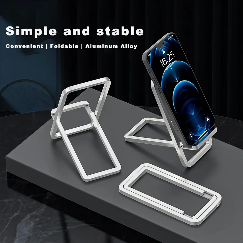 حامل هاتف محمول من سبائك الألومنيوم، حامل سطح مكتب قابل للتعديل قابل للطي لمشاهدة الفيديو بدون استخدام اليدين والتعلم عبر الإنترنت والقراءة #1