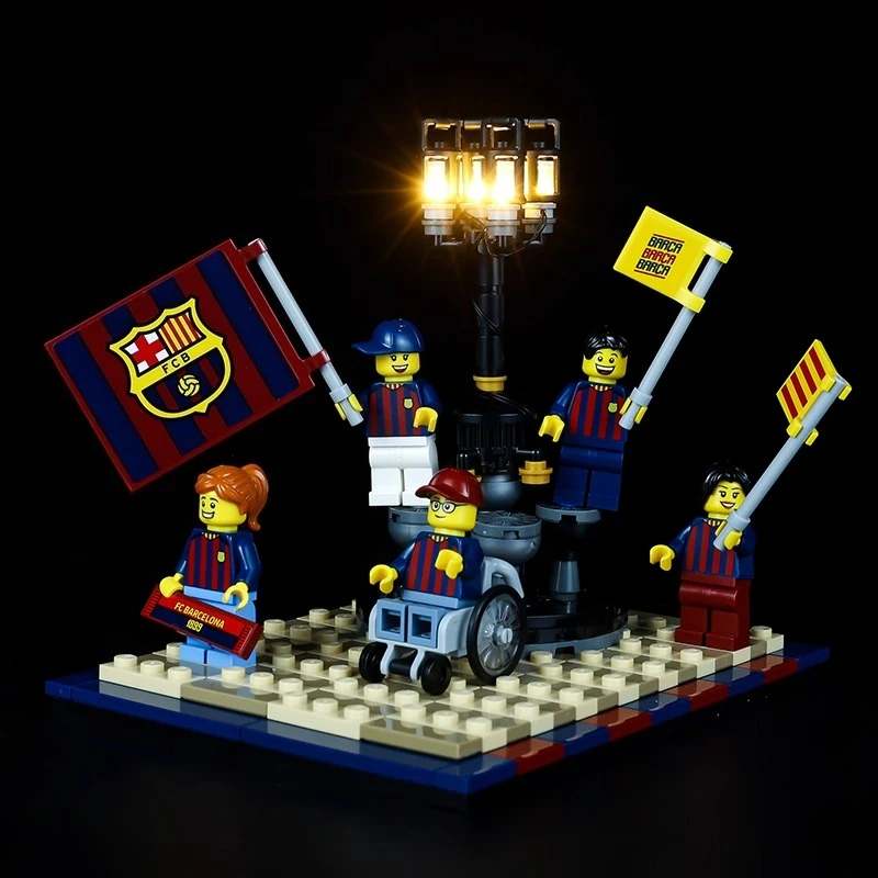 No Model LED Lighting Set Suitable for LEGO FC Barcelona Crowd Celebration 40485(Not Include Building Blocks)