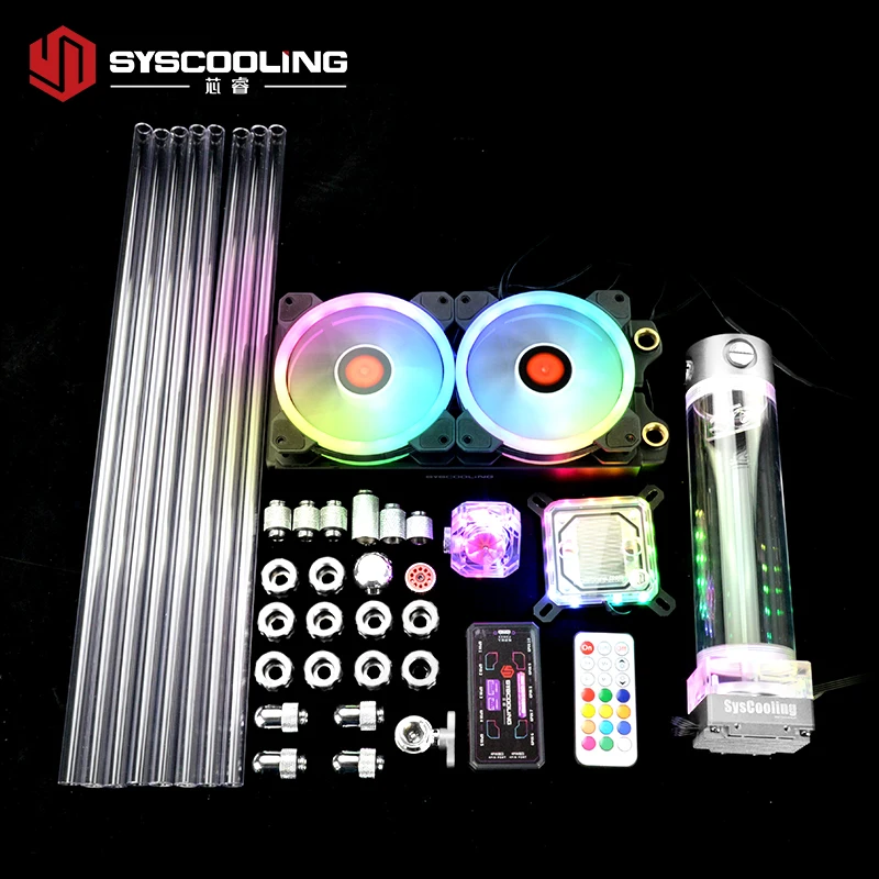 Syscooling PC liquid cooling kit for Intel cpu LGA 115X  2011 socket 240mm copper radiator RGB support