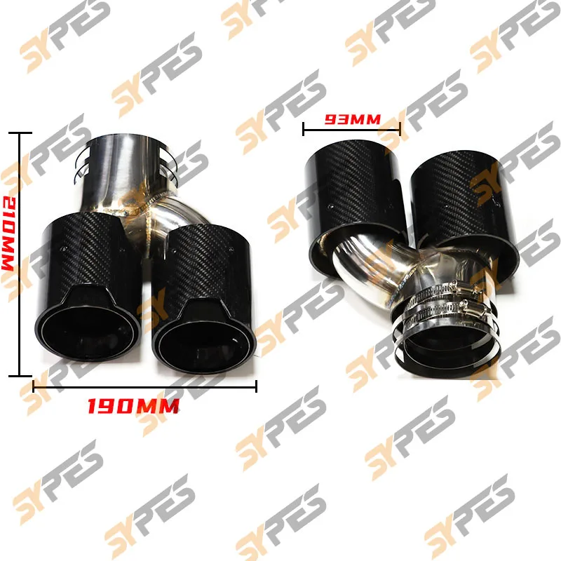 Car Exhaust Pipe Carbon Fiber Quad Exhaust Tip For BMW G20 G21 M340i MPE 2019 2020 2021 Muffler Tip Tailpipe Exhaust System