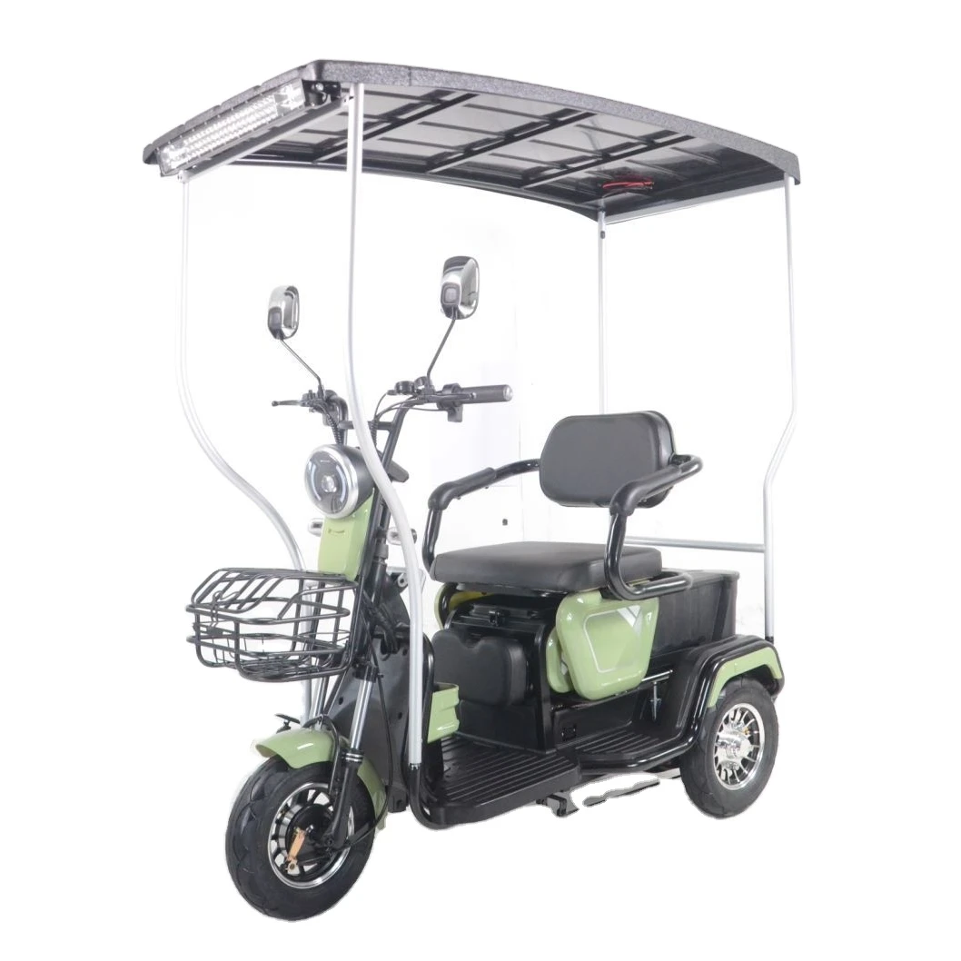 

Electric tricycle three-seat adjustable electric tricycle 600W Solar Energy Powered Electric Tricycle