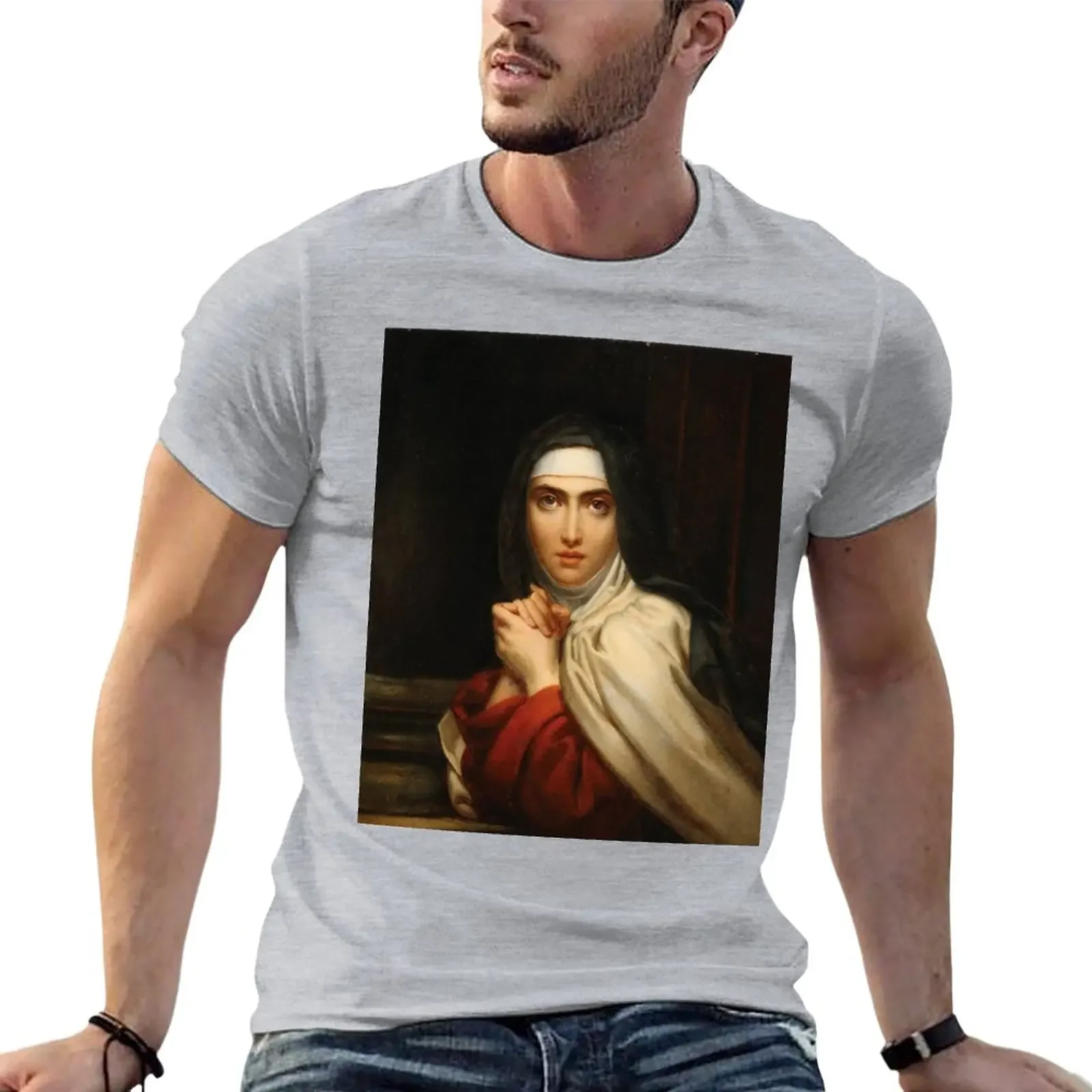 Saint Teresa Of Avila Painting T-Shirt oversized t shirt quick drying t-shirt Blouse Men's t shirts