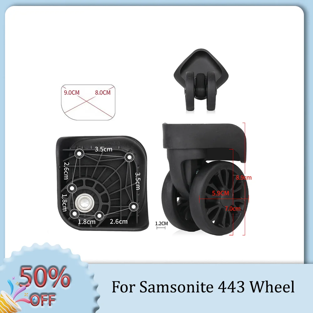 

For Samsonite 443 universal wheel accessories Pull rod case wheels Travel case Durable wheel replacement luggage accessories