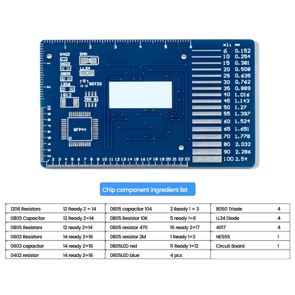 DIY Parts Flow Light Functional Circuit Board Welding Skills Practice Board Teaching and Training Electronic Kit 3-12V HU-032SA