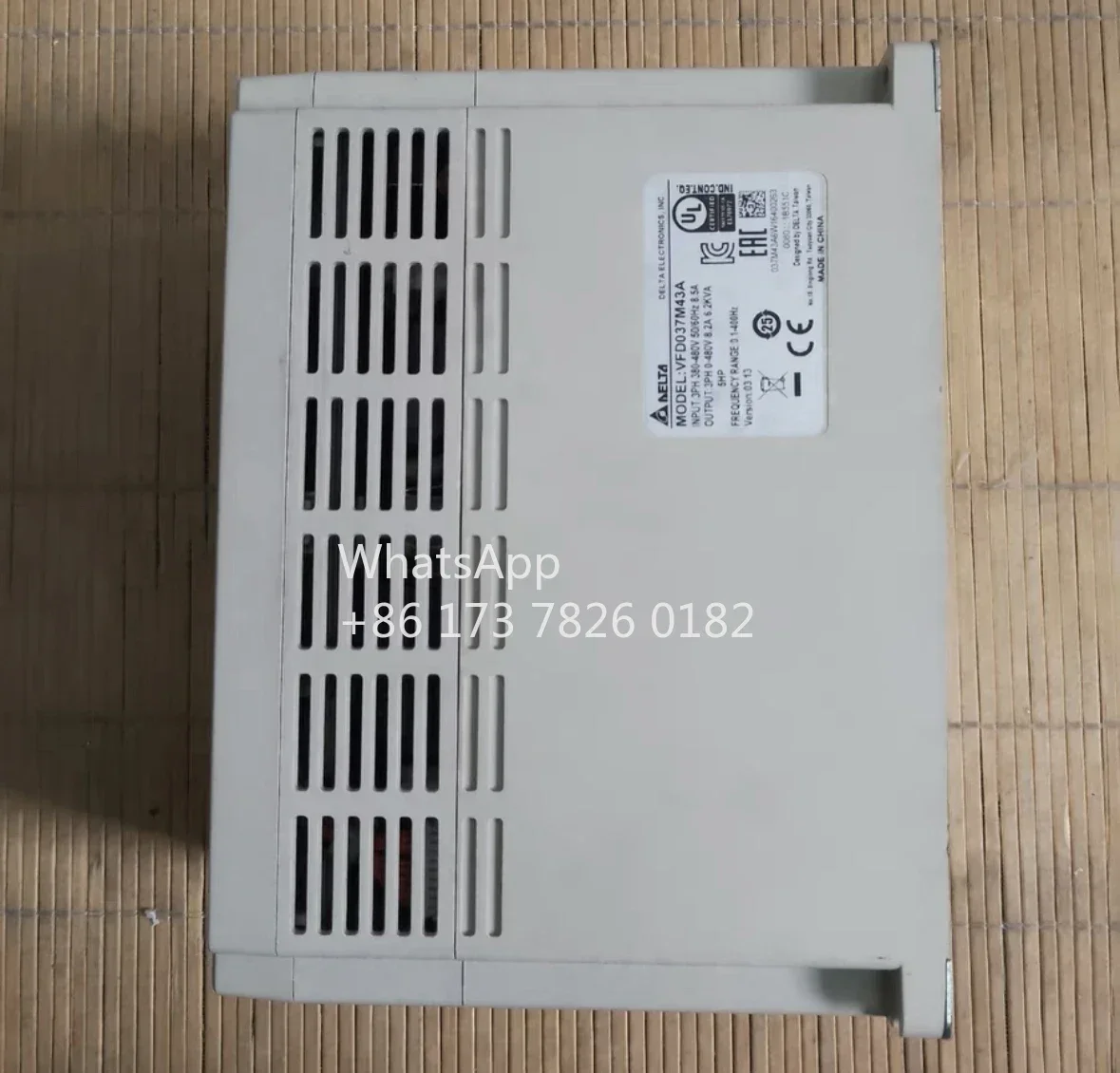 Used inverter 3.7kw 3-phase input VFD037M43A test function normal