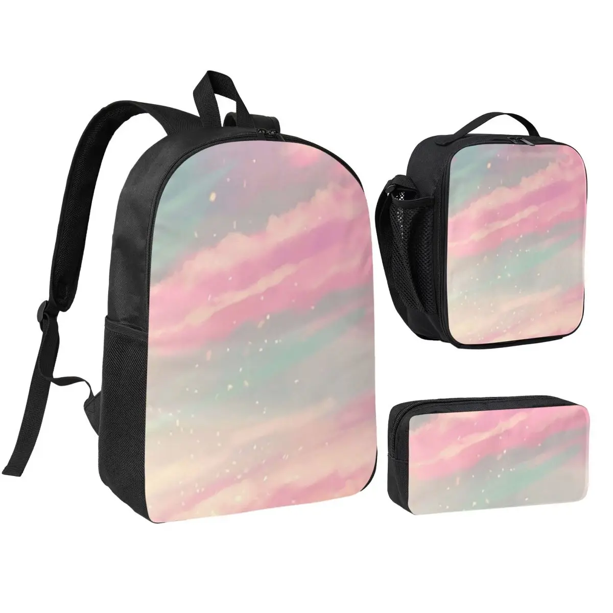 

Dreamy Cloud Backpack Student Boys Girls BookBag School Bag Shoulder Bags 3ps Insulated Lunch Bag Pencil Case