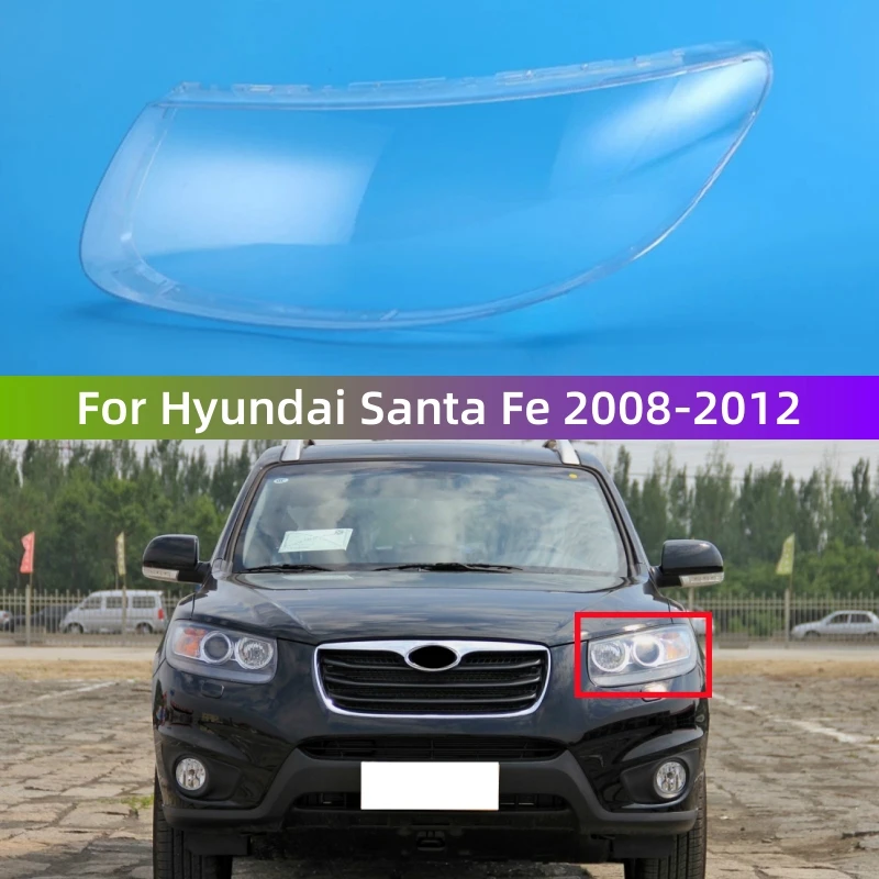 

For Hyundai Santa Fe 2008 2009 2010 2011 2012 Accessories The Car Transparent PC Material Front Lamp Glass Shell