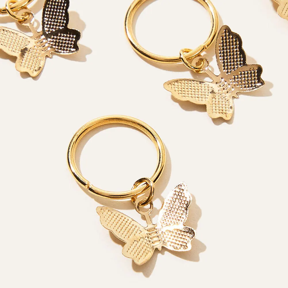 

12Pcs Hair Jewelry Butterfly Braids Hair Rings Decorative Braiding Accessories for Dreadlocks Easy to Use for Weddings Parties