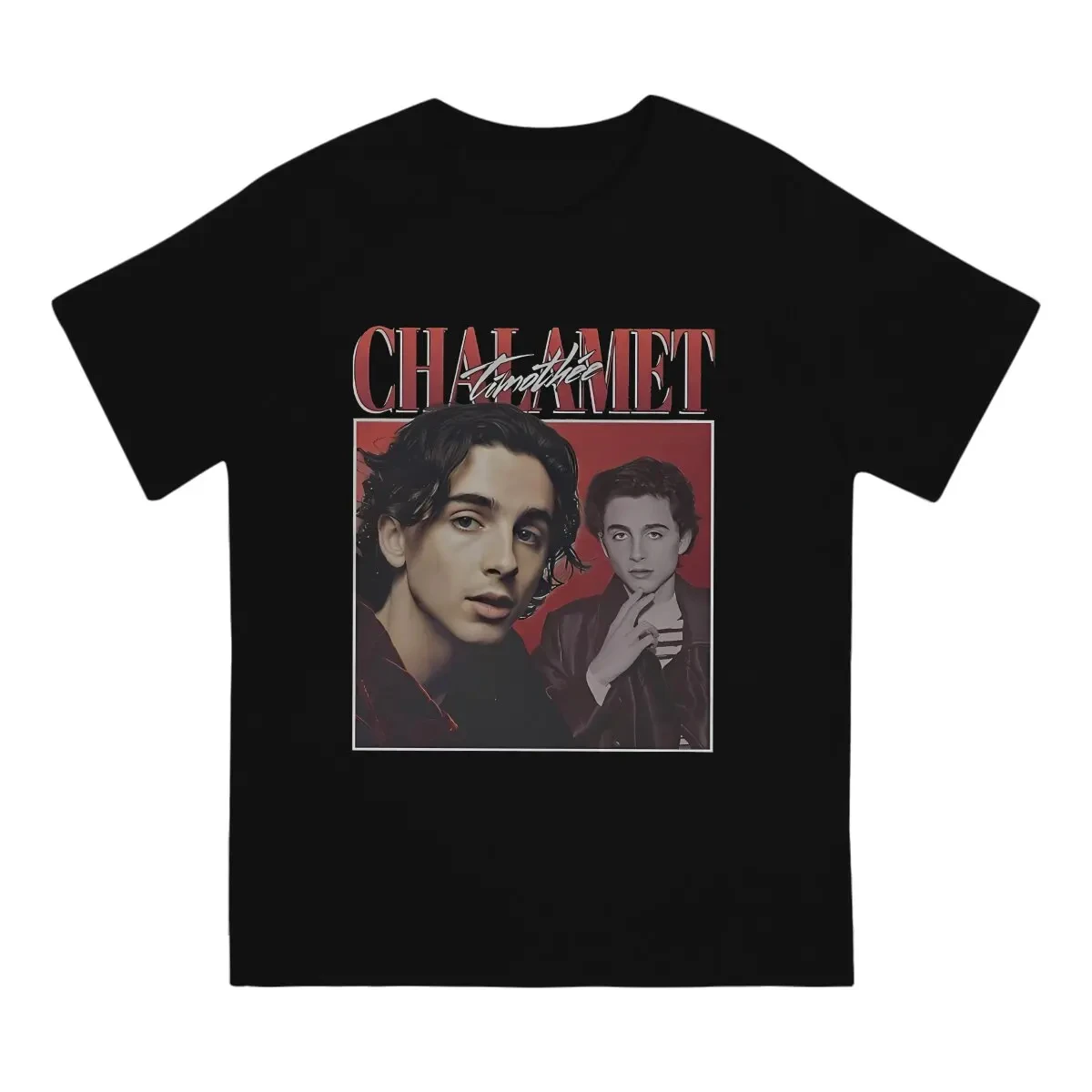 Men's T-Shirts Retro Vintage Pure Cotton Tee Shirt Short Sleeve Timothee Chalamet T Shirts Crewneck Clothing Gift Idea