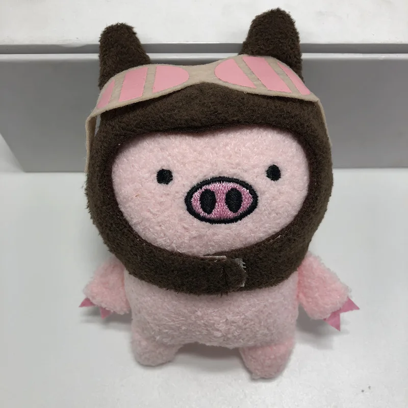 10cm Cartoon Kawaii Headgear Pig Plush Keychain Soft Stuffed Animal Plush Doll  Girls Cute Backpack Pendant Kids Birthday Gift