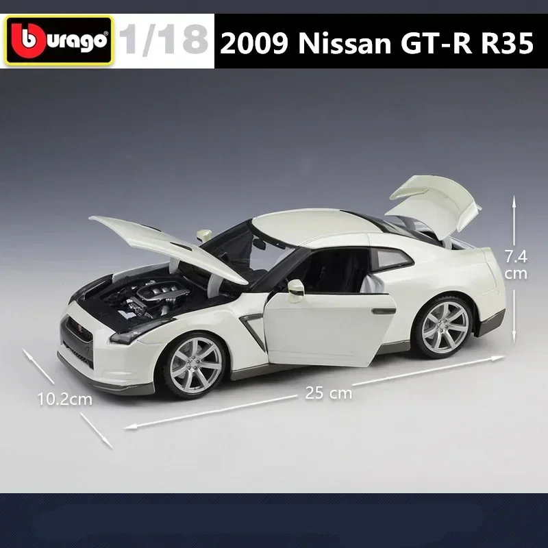 

1:18 2009 Model Alloy Car Nissan GT-R R35 Diecast Metal Toy Vehicles Car Model High Simulation Collection Gift