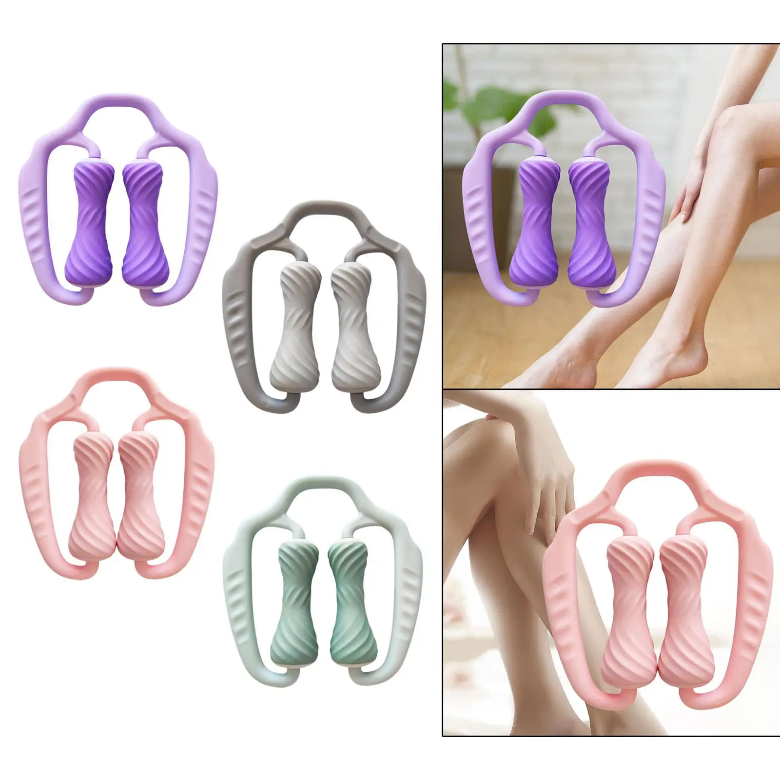 

Wheel Massage Roller Relief Relaxer Hand Held Leg Clamps for Thigh Hand Foot