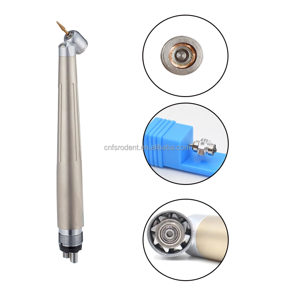 High quality Dental 45 Degree Surgical High Speed Handpiece Air Turbina E-generator push button Dental Handpiece with 2/4hole